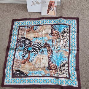 Brand New Lilly Pulitzer Lillys Zoo Silk Scarf
